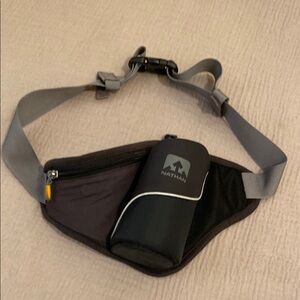 Natan Gray and Black Belt Bag. Unisex model